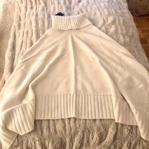 White cashmere poncho NWT